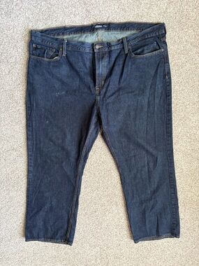 Old Navy Men's Straight Jeans in Dark Blue Denim